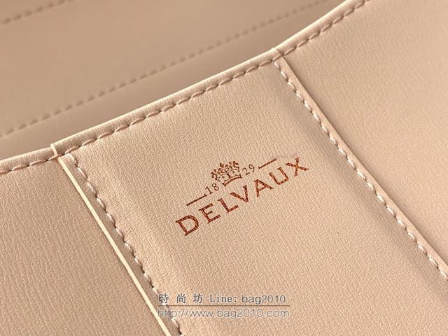 DELVAUX女包 Brillant手袋 德爾沃女手提包 Dv0028原版裸粉玫瑰金扣 比利時Delvaux單肩包  fcs1286